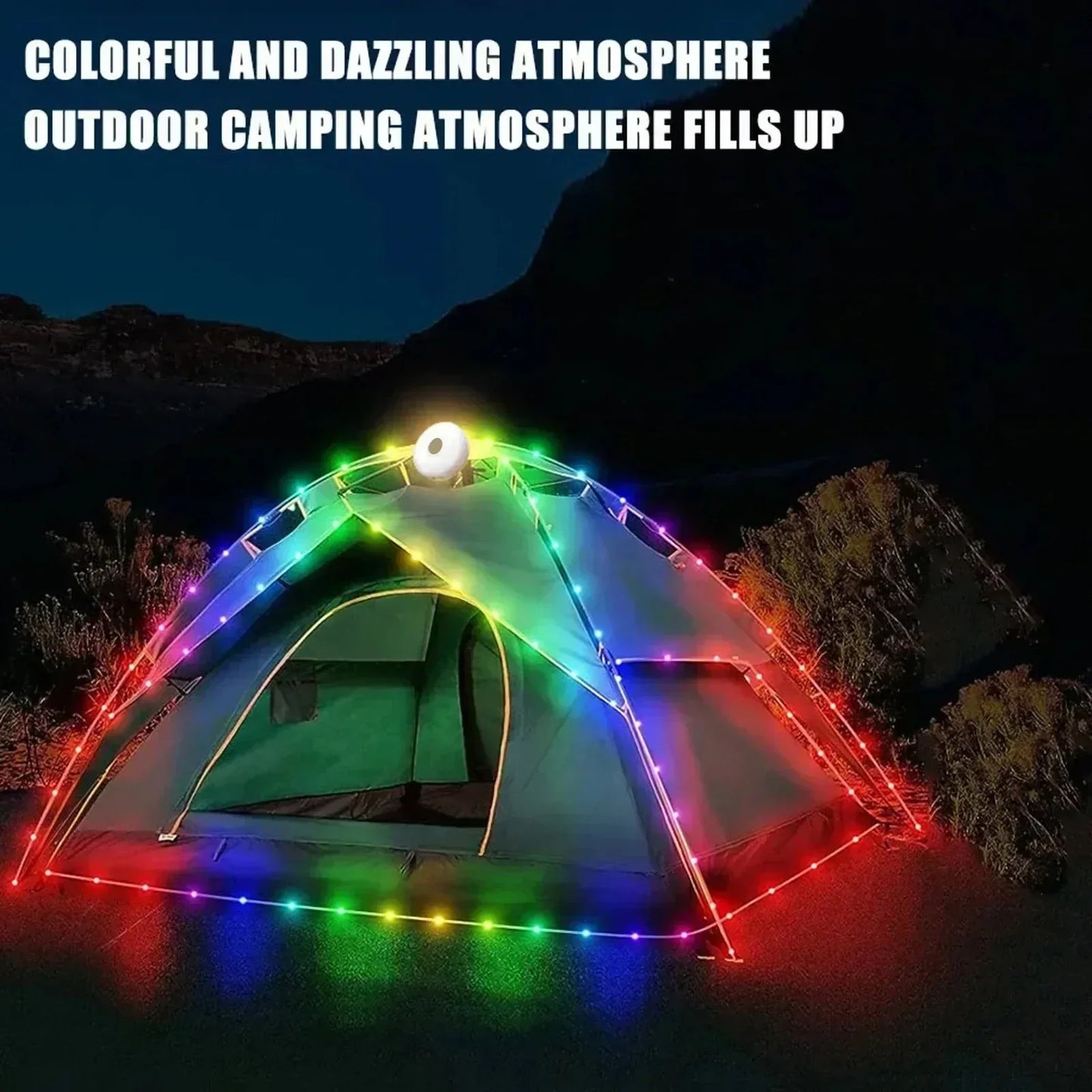 Solar-Powered Camping String Lights β Warm & Decorative