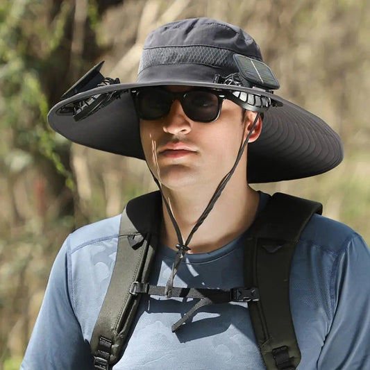 Solar-Powered Cooling Fan Hat