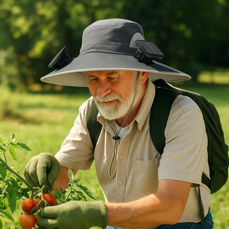 Solar-Powered Cooling Fan Hat