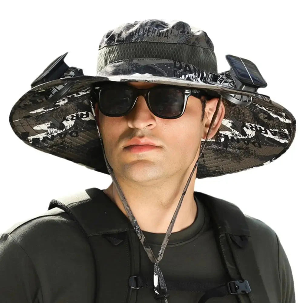 Solar-Powered Cooling Fan Hat