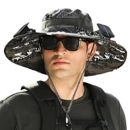 Solar-Powered Cooling Fan Hat