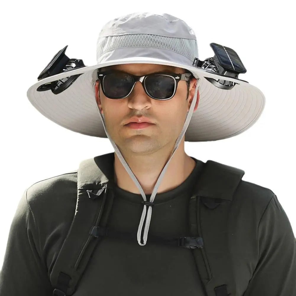 Solar-Powered Cooling Fan Hat