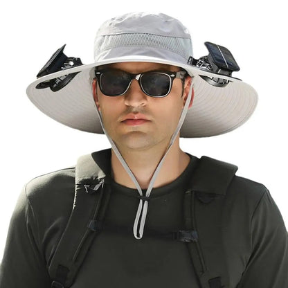 Solar-Powered Cooling Fan Hat