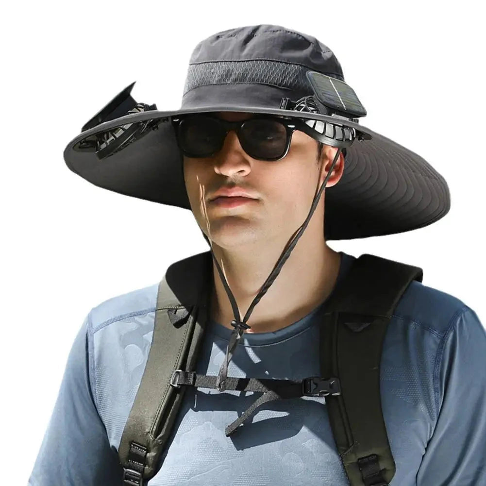 Solar-Powered Cooling Fan Hat