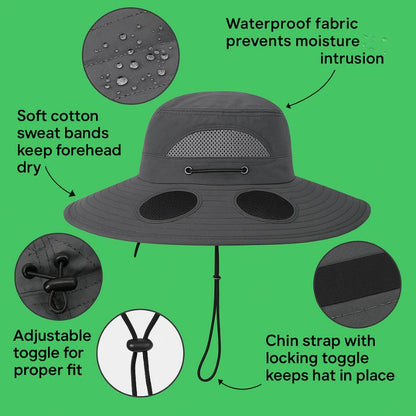 Solar-Powered Cooling Fan Hat