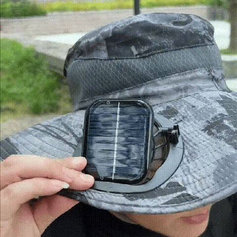 Solar-Powered Cooling Fan Hat