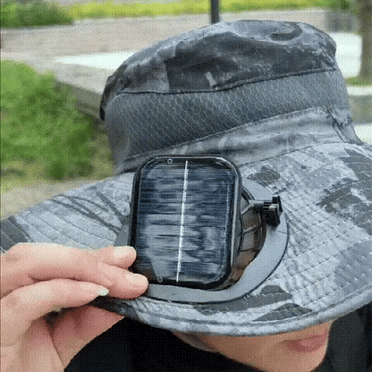 Solar-Powered Cooling Fan Hat